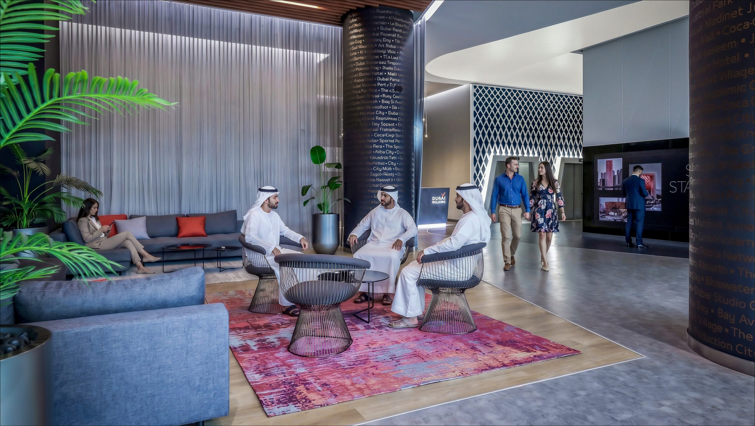Guests in the Coca-Cola Arena VIP lounge