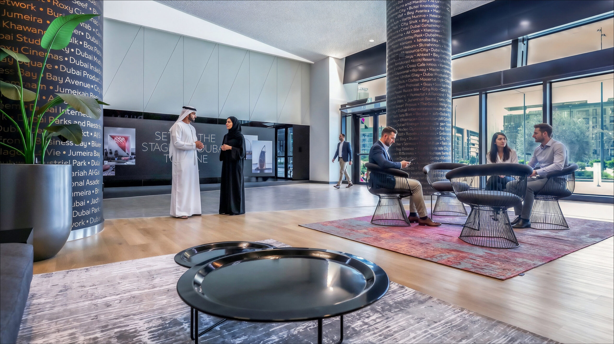 VIP lounge seating and arena entrance