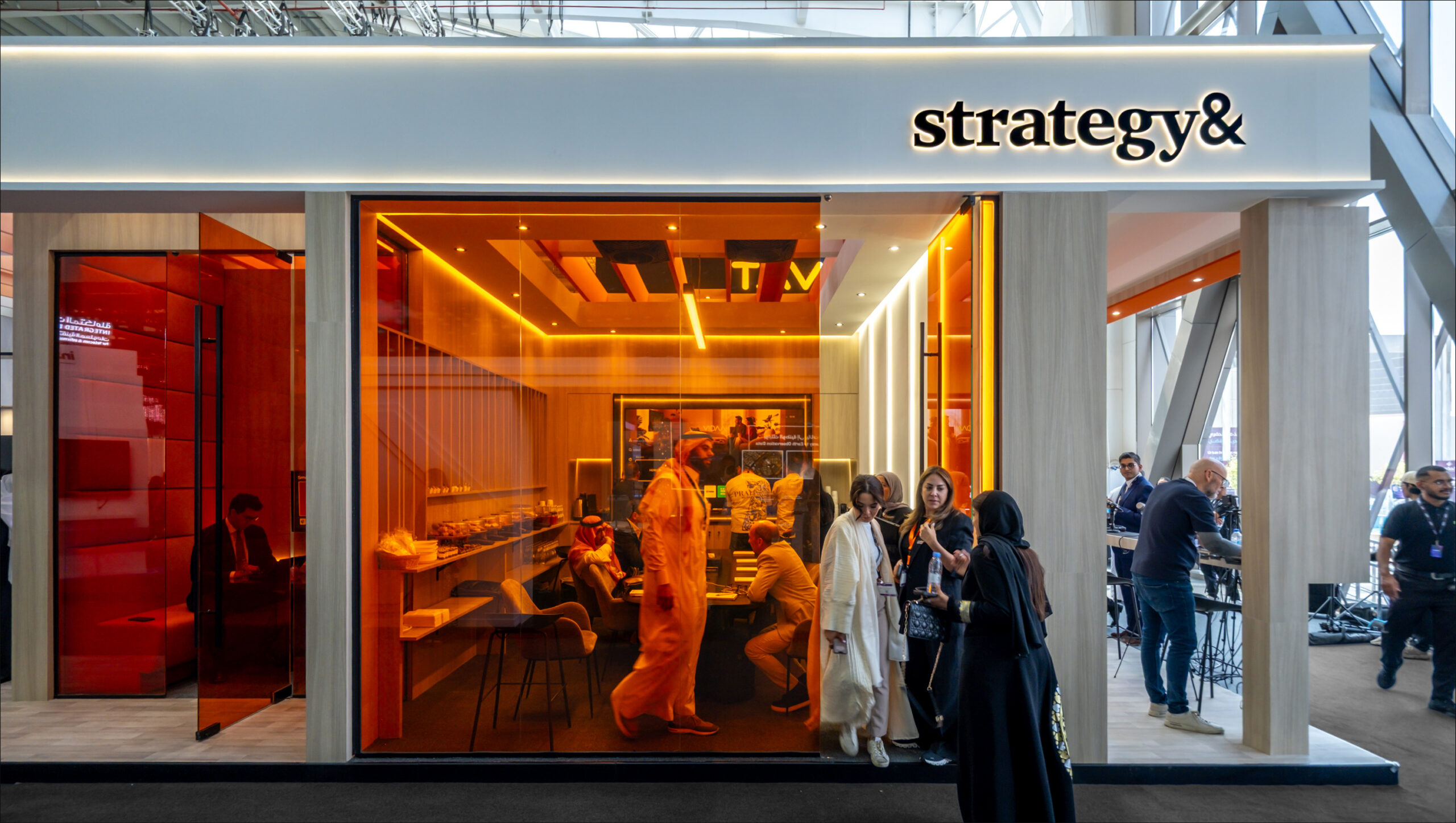 PwC and Strategy& pavilion entrance at LEAP 2026