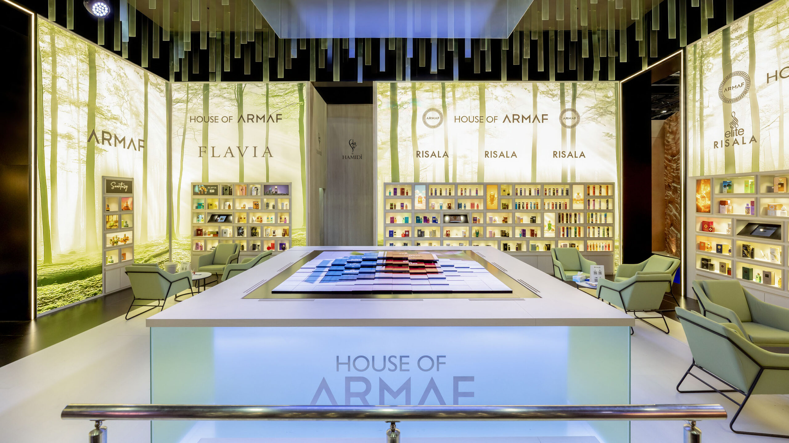 House of ARMAF central display and product walls