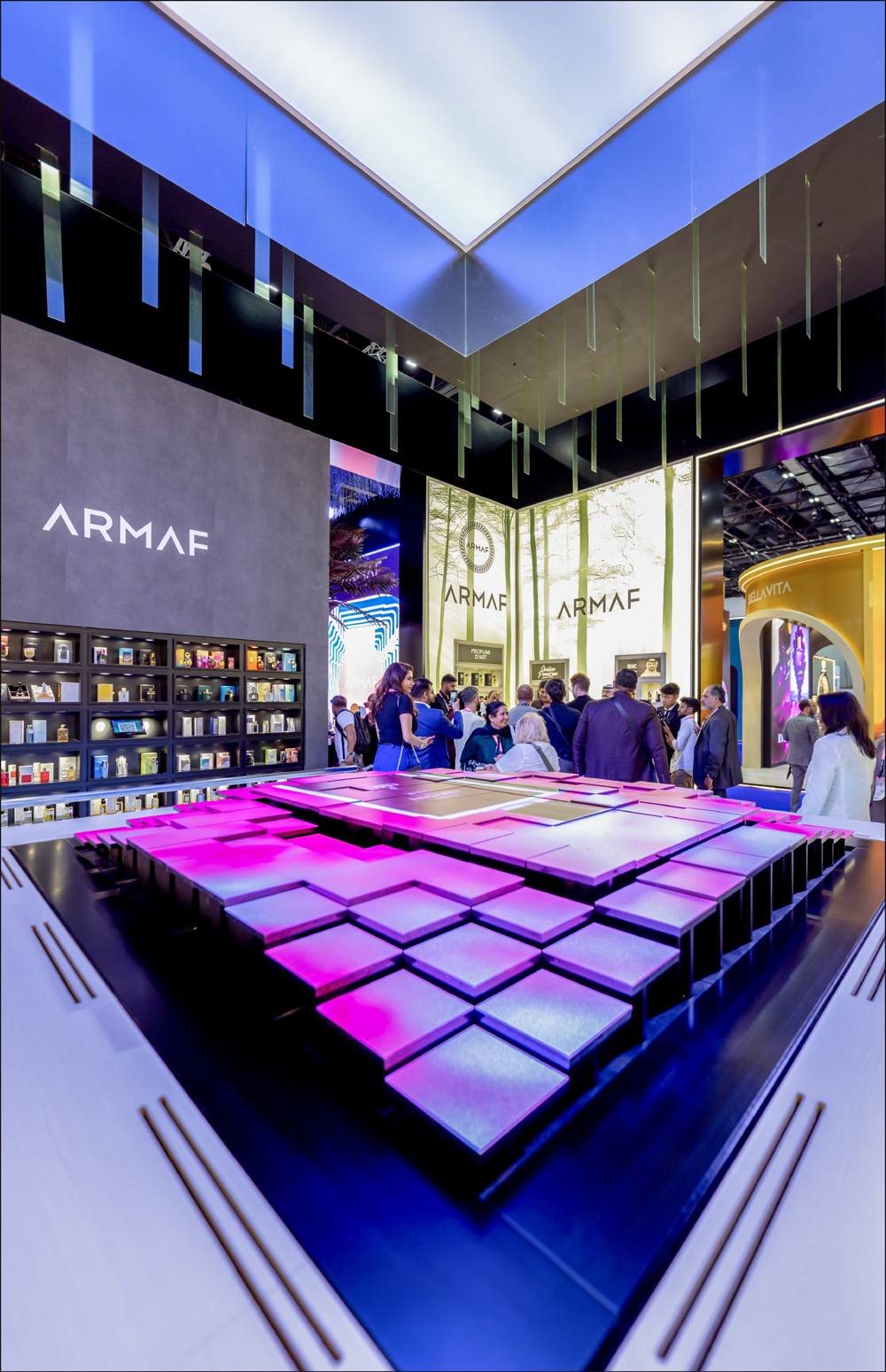 ARMAF illuminated table and product wall