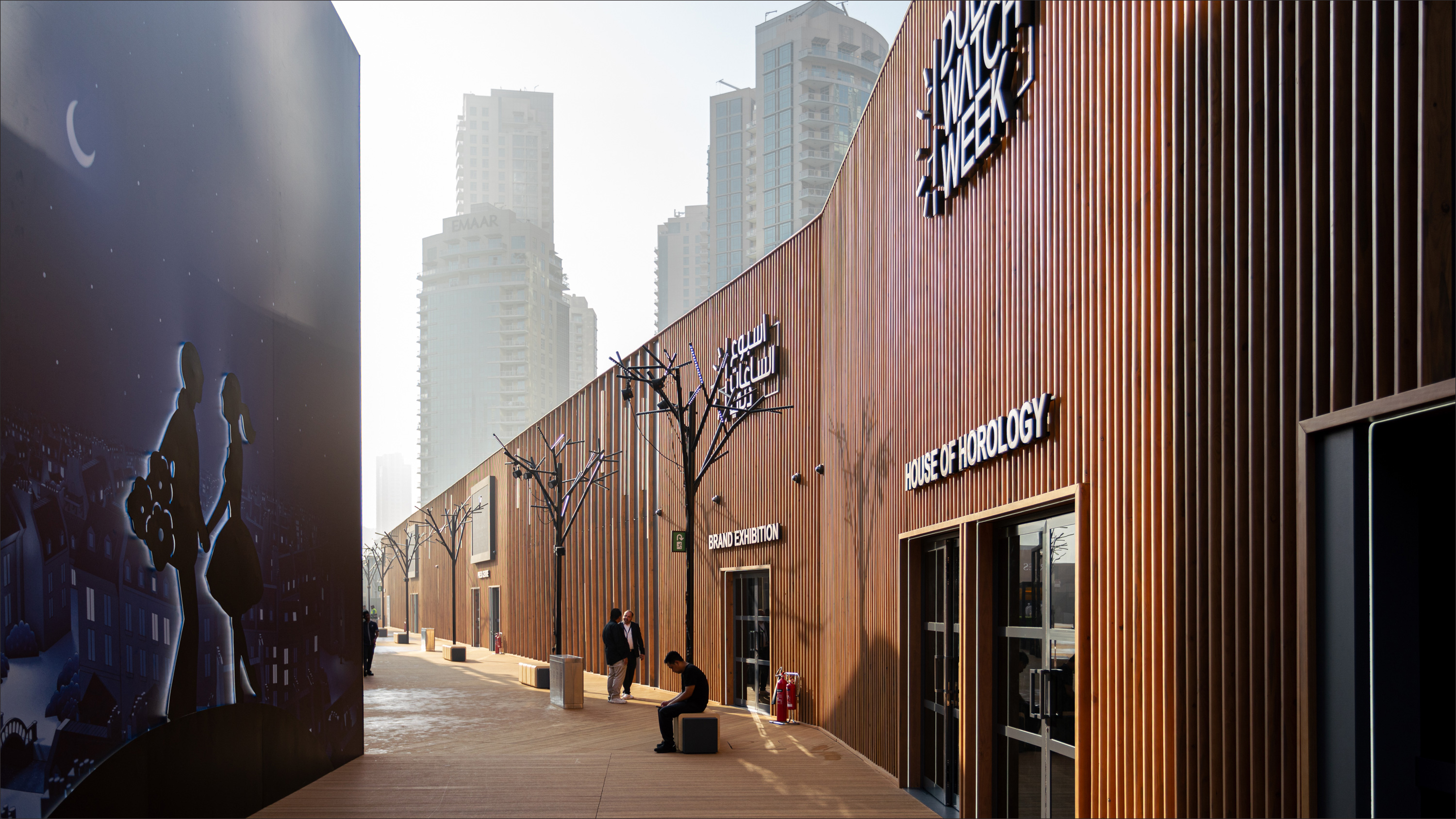 Dubai Watch Week 2025 — House of Horology timber facade